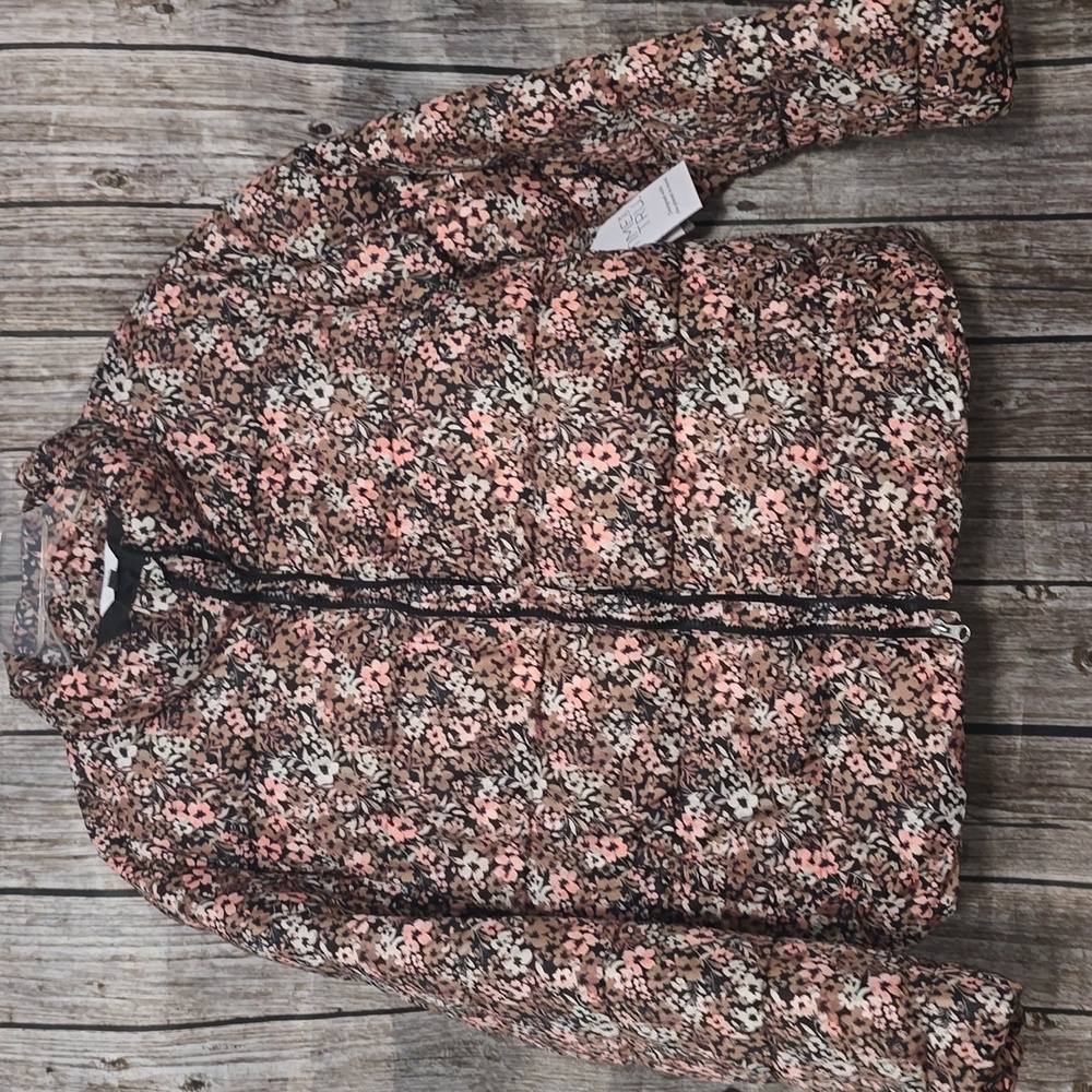 Women's quilted floral coat